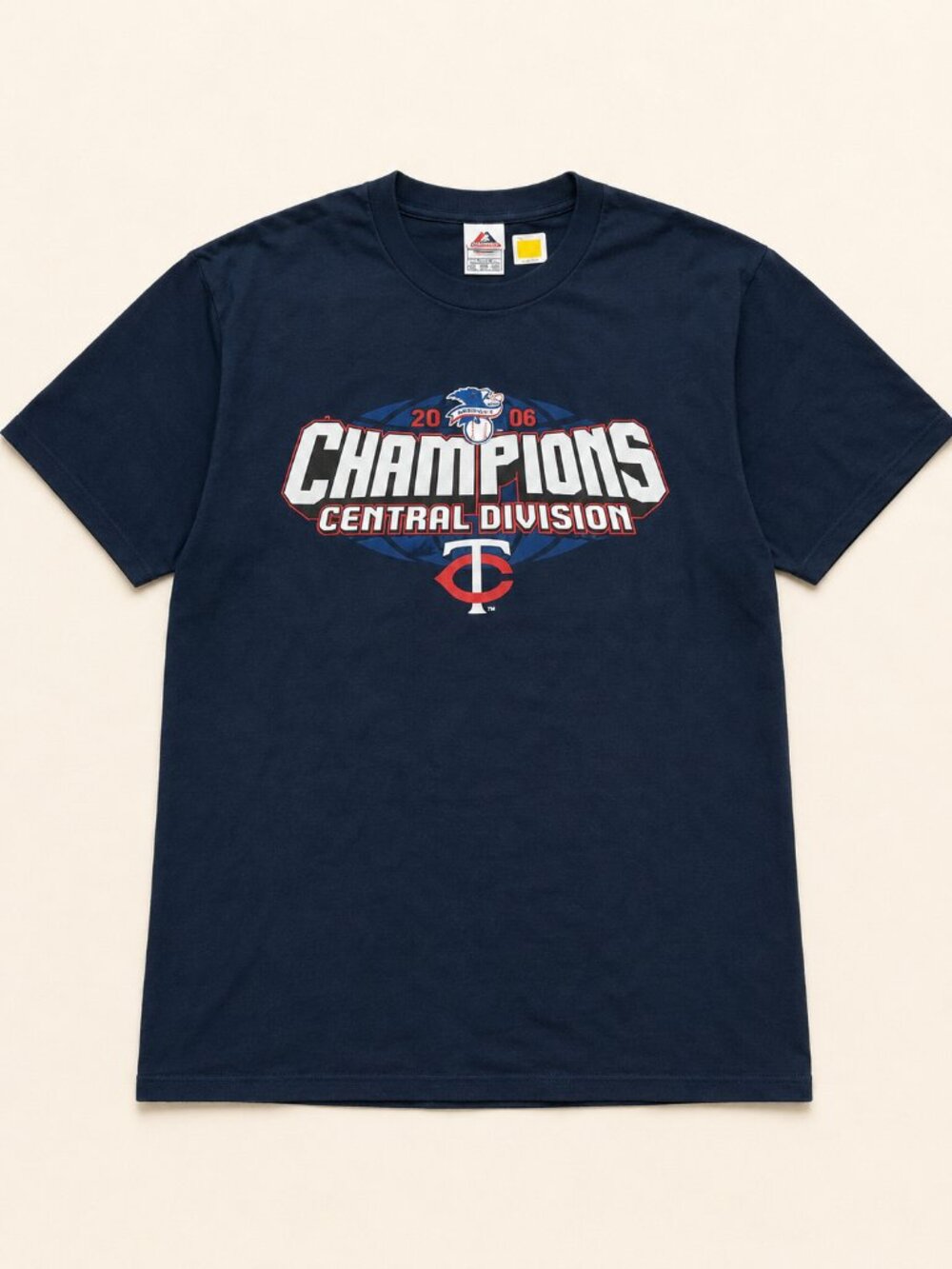2006 Minnesota Twins AL Central Division Champions Shirt 2XL Navy MLB Y2K